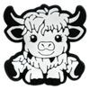 Cartoon Highland Cow Series Gota de Plástico PVC Sapatos de Borracha Macia Buraco Flor Sapato Fivela Sapatos de Jardim Buraco Telefone Móvel Caso DIY Acessórios