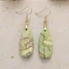 Aretes de gota de agua de piedra emperador natural de alta calidad transfronterizos, aretes populares europeos y americanos, joyería vintage TEMU de venta caliente