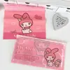Sacos de lixo autoadesivos Sanrio com designs de Cinnamoroll e Kuromi, sacos de armazenamento adesivos de mesa portáteis fofos e espessos