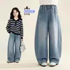 Tutu Elefante Ropa Infantil Jeans para Niñas 2026 Nuevo Otoño Pantalones Infantiles Pantalones de Pierna Curva Pantalones Largos Niños Medianos y Grandes