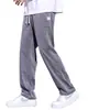 Pantalones Casuales de Tencel para Hombre para Verano, Seda de Hielo Delgada, Suaves y con Caída, Cintura Elástica, Pantalones de Mezclilla Rectos Sueltos