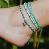 Tobillera Clásica Transfronteriza Europea y Americana con Colgante de Mariposa, Conjunto de Tobilleras de Cadena Metálica Multicapa de Moda para Mujer al por Mayor
