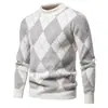 Venta Caliente Transfronteriza Venta Directa de Fábrica Suéter Impreso de Cuello Redondo Nuevo Otoño e Invierno, Talla Grande Holgado Jersey de Punto