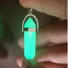 AliExpress alta venda pingente de coluna hexagonal de cristal de pedra natural colar de ágata venda quente europeia e americana joias de comércio exterior atacado