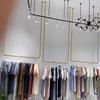 Loja de roupas femininas transfronteiriça parede U-shaped haste de suspensão cabide de exposição de vestido de noiva prateleira de vestidos cabide de suspensão de ferro dourado