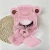 Gorro y Bufanda Integrados para Niños para Otoño e Invierno, Nuevo Gorro con Máscara Gruesa a Prueba de Viento para Bebé, Gorro con Capucha para Protección de Orejas de Bebé en Bicicleta