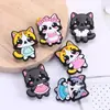 Pingentes de Sapato em Borracha Macia com Formato de Gato de Desenho Animado, Acessórios Artesanais DIY para Capa de Celular e Garrafa de Água Atacado