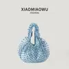 Bolsa de Lona con Cordón, Plisada, de Lunares, Estilo Coreano 2026, Fresca y Exquisita, de Moda y Tendencia, Bolso de Mano para Mujer de Nicho, Modelo Nuevo para el Trayecto