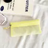 Bolsa de Armazenamento para Canetas Bolsa de Armazenamento Longa em Rede Bolsa de Armazenamento Transparente Bolsa Organizadora de Material Escolar para Estudantes Venda por Atacado