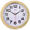 MEILI Reloj de pared silencioso sala de estar dormitorio comedor sala de reuniones reloj de cuarzo moderno exportación reloj de pared redondo dorado
