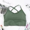 Novo Lindo Top Cropped Nadador com Recorte nas Costas para Meninas, Envolvimento no Peito, Sem Costura, Parte Inferior Rosqueada, Esportivo, Confortável, Regata, Tomara que Caia