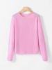 26 Nuevo Estilo de Principios de Otoño Seda de Morera Cachemira Puyuan Alta Gama Minimalista Camiseta Básica Cuello Redondo Color Sólido Estilo Coreano Dopamina