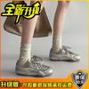 Zapatillas de Entrenamiento Alemanas de Nicho con Tapa abatible para Mujer, Nuevo Estilo Retro Primavera 2026 Zapatillas Blancas Versátiles Casuales con Suelas Suaves