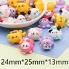 Adesivo luminoso de desenho animado ovo bebê diy brinquedo infantil máquina de boneca acessórios de cabelo grampo de cabelo carro resina pequenos enfeites atacado