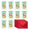 Conjunto de Cartão de Aniversário com Desenho de Animal Novo Grande Tamanho Transfronteiriço Envelope Cartão em Branco para DIY Bênção Escrita à Mão