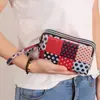 Bolsa de Celular Três Camadas Estampada da Moda, Carteira Longa, Clutch Horizontal, Porta-Moedas Portátil, Bolsa de Mão Que Cabe um Celular Grande