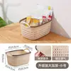 Cesta de armazenamento de mesa estilo vime, organizador de brinquedos e itens diversos para casa, cesta de armazenamento de plástico para cozinha, lanches e suprimentos de banho, atacado
