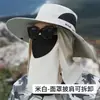 Sombrero de Pescador con Protección Solar para Hombres, Sombrero Solar para Exteriores con Ala Ancha, Protección para el Cuello, Sombrero Solar Anti-UV, Sombrero de Verano para Pesca y Senderismo