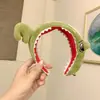Diadema de Personaje de Dibujo Animado Japonés y Coreano, Alien de Tres Ojos, Tiburón, Cabeza de Dinosaurio, Pinza para el Cabello para Lavarse la Cara, Estilo de Diadema Original y Lindo