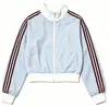 Chaqueta de moda con cuello alto, cremallera, color liso para hombres y mujeres, nueva para Primavera y Otoño 2026, estilo pullover casual de marca de moda con tres rayas