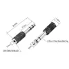 Adaptador de Audio de Cabeza 3.5mm a 6.5mm Adaptador Chapado en Oro 6.35mm a 6.5mm Adaptador de Línea de Audio