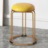 Bancos de Lujo Ligero para Uso en el Hogar, Sencillos Taburetes Redondos Estilo Italiano para Sala de Estar, Taburetes Apilables para Comedor, Taburetes Apilables con Almacenamiento, Pequeños Taburetes de Moda