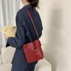 Bolsa Pequena Tipo Balde em Couro Vegetal Estilo Vintage 2026 Novo Modelo Couro Genuíno Bolso Interno de Encaixe Bolsa de Ombro Transversal para Mulheres