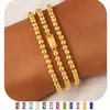 Pulseiras de 12 Pedras de Nascimento Amazon Transfronteiriças, Modernas e Únicas, Estilo Europeu e Americano de Nicho, Pulseiras Elásticas Empilháveis para Mulheres