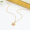 Colar Estrela do Mar de Aço Titânio Cruzado da Moda Versátil High-End Moda Versão Coreana Design de Nicho Corrente para Clavícula com Temperamento Atacado