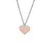 Collar de corazón de mosaico rosa. Dulce collar de corazón rosa para niña Mori. Lindo collar de amor para mejor amiga. Combina con todo.