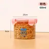 Pote hermético para cozinha pote de plástico para alimentos pote de armazenamento pote de armazenamento cereal lanches de cozinha armazenamento de geladeira