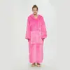 Pijama Manta Gruesa Reversible, Manta con Capucha Perezosa, Manta Portátil, Manta Cálida de Casa Holgada, Manta de una Pieza, Dropshipping Disponible