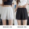 Pantalones Cortos de Seguridad Sueltos de Seda de Hielo para Mujer Verano Delgados de Encaje Anti-Exposición Sin Dobladillo Leggings de Seguridad con Falda