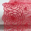 Tanglong Sencilla Flor de Rosa Malla Roja Bordado Encaje Ropa Ropa Interior Falda Adorno de Encaje DIY Accesorios