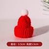 Gorro de Navidad Lindo Mini Rojo Tejido Pequeño Gorro Pinza para el Cabello Accesorio para el Cabello Gorro para Botella de Vino Decoración de Disfraz Navideño