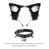 Cosplay Tiara de Orelhas de Gato Cauda de Gato Joias Feito à Mão Fofa Menina Gato Orelha de Animal Acessórios de Cabelo Conjunto de Acessórios de Cauda de Animal