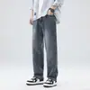 Jeans Masculino Estilo Primavera Marca Americana de Moda High Street Bonito Casual Versátil Calças Retas Calças Masculinas