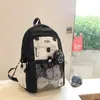 Mochila de menina do ensino fundamental, mochila rosa de alta aparência para menina do ensino médio, pequena capacidade, fofa, grande capacidade, de duas alças