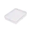 Esponja para Lavado Facial, Esponja para Polvos, Caja de Almacenamiento para Pestañas, Caja Vacía Rectangular de PP Transparente, Caja de Plástico con Tapa Abatible, Caja de Almacenamiento de Belleza, Almacenamiento