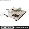 Mesa de Centro Cuadrada de Pizarra Colgante Estilo Minimalista Italiano de Lujo Ligero Mármol Marrón Veneciano para Uso Doméstico en la Sala de Estar