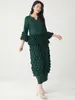 Traje de Primavera 2026 para Mujer de Miyake con un Diseño Único, Top tipo Camiseta de Nicho y Falda Ajustada a la Cadera, Conjunto de Dos Piezas a la Moda y con Estilo