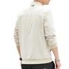 2022 Primavera y Otoño Nueva chaqueta casual para hombre con cremallera y cuello alto, la chaqueta se puede fijar con logo, una generación de cabello