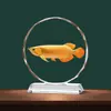 Nuevo Adorno de Cristal de Carpa Estilo Chino Decoración para Sala de Estar Gabinete de Vino Regalo de Inauguración de Casa Apertura Oficina Finanzas Mascota Propicia Adorno de Escritorio