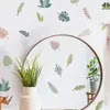 Pegatinas de Pared de Hojas Verdes Transfronterizas para Puertas de Armario y Paredes de Dormitorio, Pegatinas de Arte para Embellecimiento de Decoración del Hogar Estilo Ins, PVC Autoadhesivo
