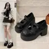 Zapatos Mary Jane Retro Cómodos de Suela Gruesa con Hebilla para Mujer, Otoño 2026 de Una Correa con Tacón Alto para Aumentar la Altura, Zapatos Pequeños de Cuero