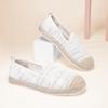 Sapatos de Pescador de Verão 2025 Novos Casuais Confortáveis Respiráveis Finos de Tecido com Cadarço Slip-on Leves de Solado Macio Femininos