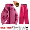 Traje de Esquí para Principiantes Unisex 3 en 1 con Chaqueta Interior Desmontable con Forro de Polar y Pantalones de Esquí Engrosados