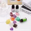 Cristal Natural Pedra Bruta Enrolada em Fio Artesanal Vidro Opala Pulseira DIY Trançada Pequenas Contas Pedra Difusora de Aroma