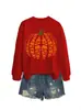 Amazon eBay sitio independiente moda casual elegante mujer libro calabaza cuello redondo manga larga sudadera para exportación