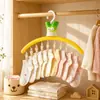 Colgador de ropa lindo con forma de cebolla verde, divertido, con múltiples pinzas para uso doméstico, adecuado para secar calcetines y ropa interior, estante multifuncional de almacenamiento y secado